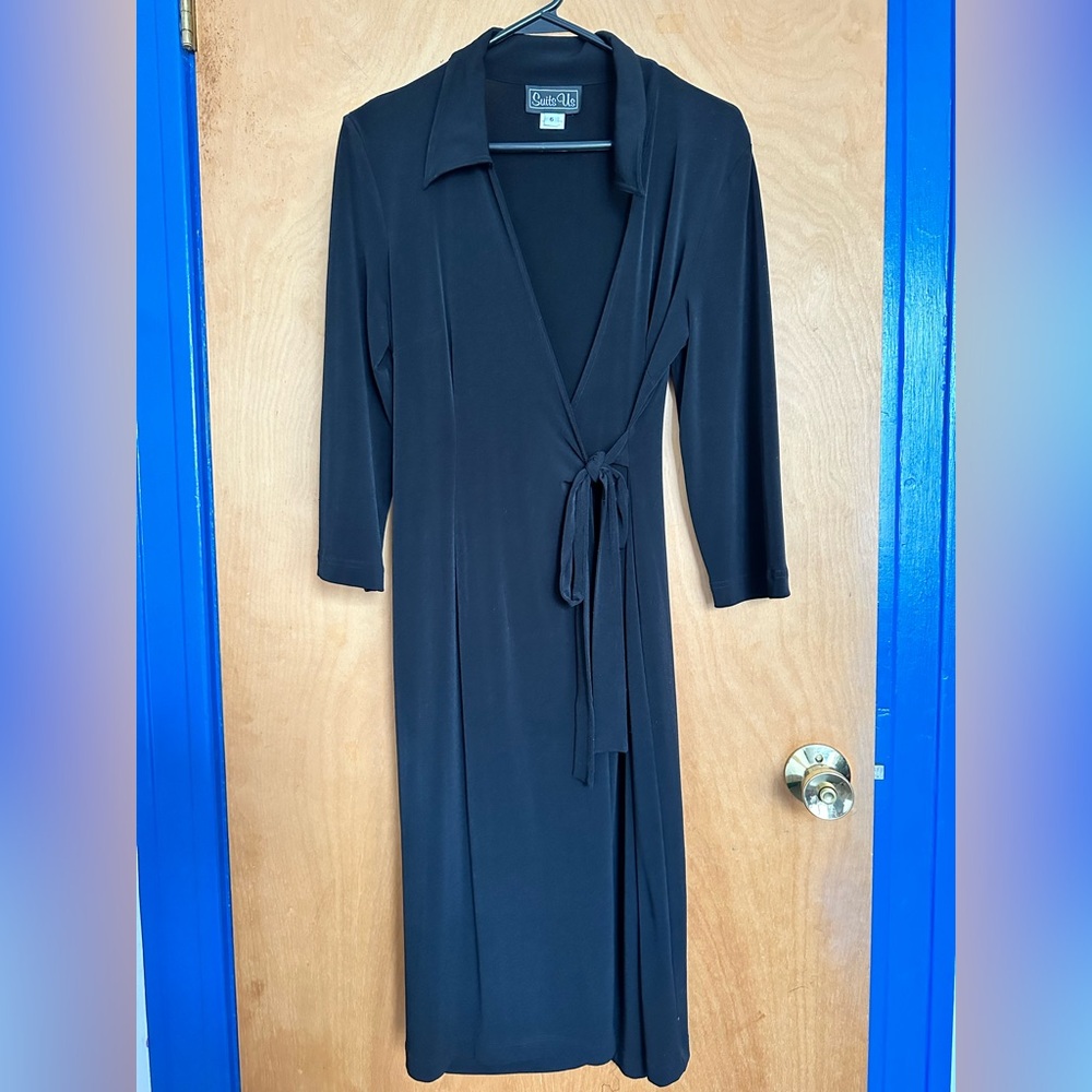 Elegant Black Wrap Dress